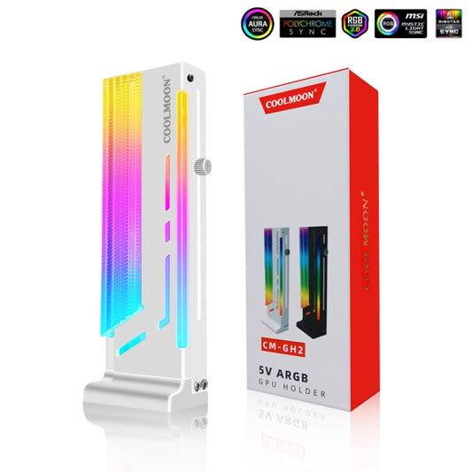 COOLMOON CM-GH2 5V ARGB GPU Holder (White) by buy2fix