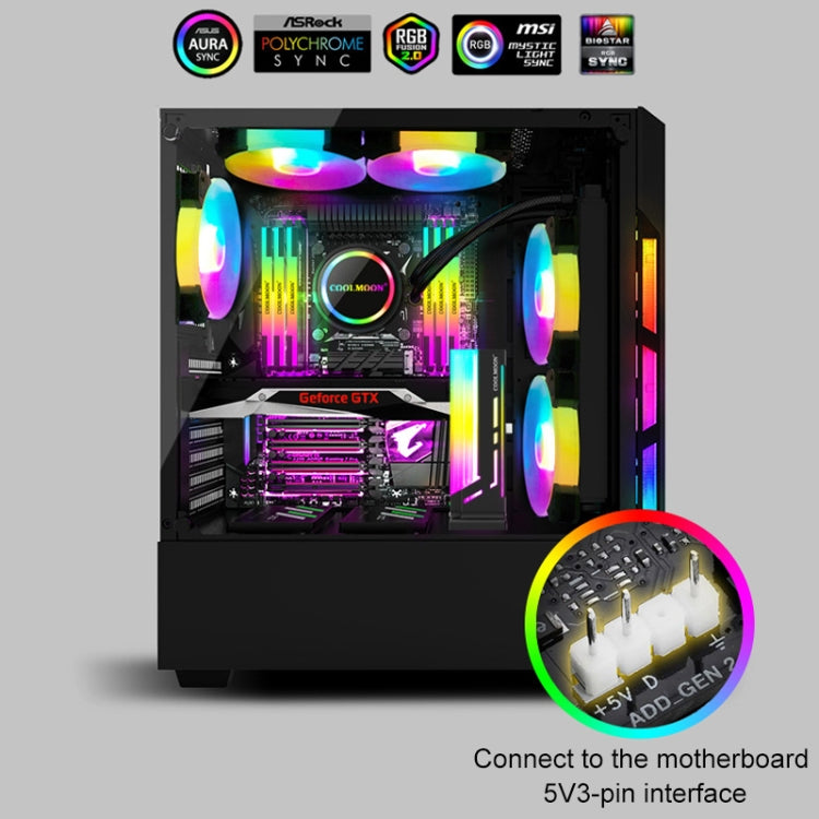 COOLMOON CM-GH2 5V ARGB GPU Holder (Black) by COOLMOON