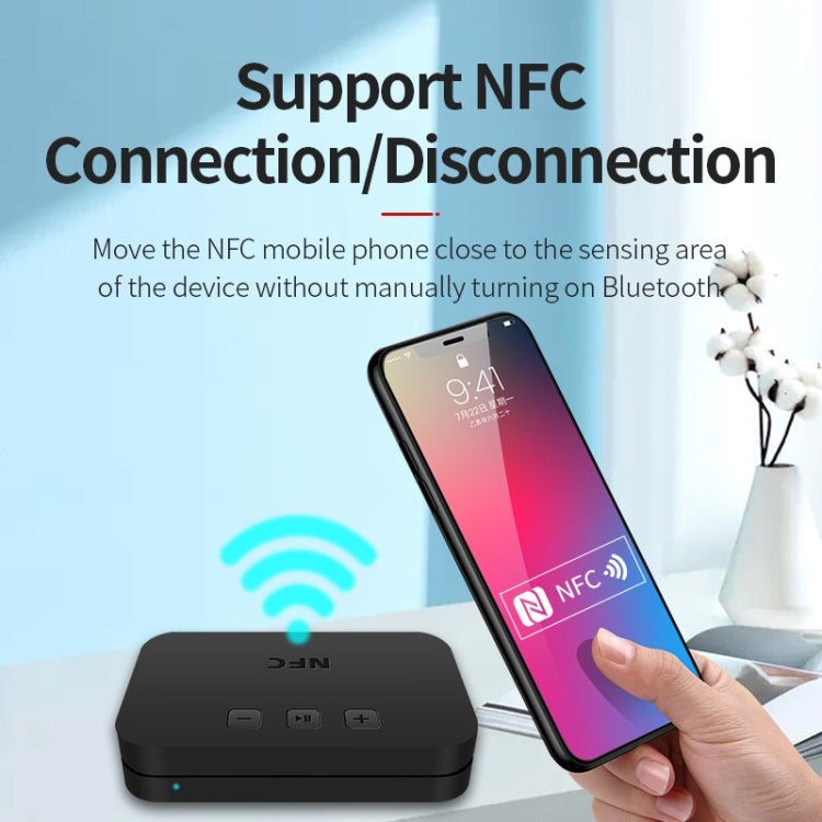 TI-800 NFC Desktop Bluetooth 5.0 Adapter Music Receiver for USB Drive Reads Bluetooth Speaker (Black) - Apple Accessories by buy2fix | Online Shopping UK | buy2fix