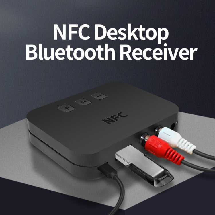 TI-800 NFC Desktop Bluetooth 5.0 Adapter Music Receiver for USB Drive Reads Bluetooth Speaker (Black) - Apple Accessories by buy2fix | Online Shopping UK | buy2fix