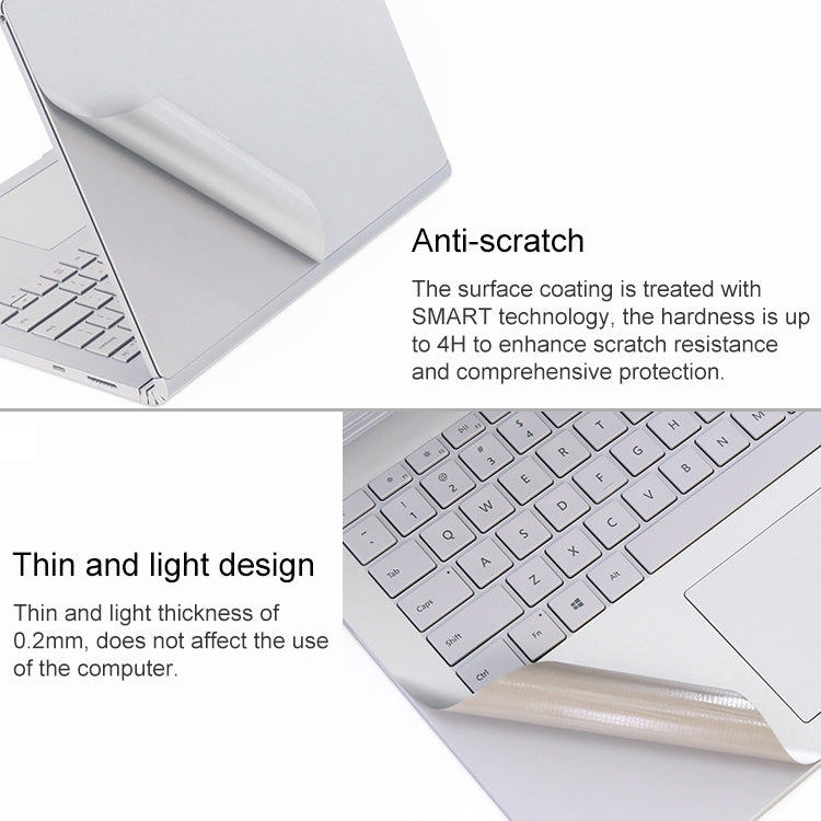 4 in 1 Notebook Shell Protective Film Sticker Set for Microsoft Surface Book 2 15 inch(Grey) - Screen & Keyboard Cover by buy2fix | Online Shopping UK | buy2fix