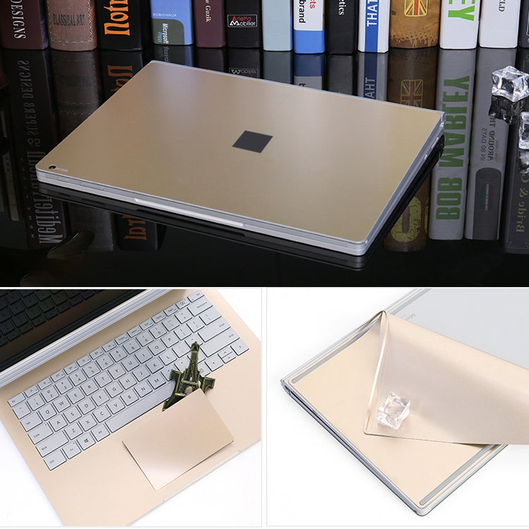 4 in 1 Notebook Shell Protective Film Sticker Set for Microsoft Surface Book 2 15 inch(Gold) - Screen & Keyboard Cover by buy2fix | Online Shopping UK | buy2fix