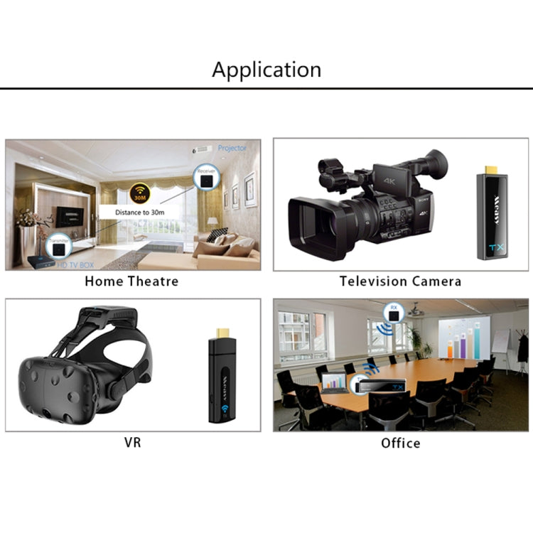 Measy W2H MAX FHD 1080P 3D 60Ghz Wireless Video Transmission HD Multimedia Interface Extender Receiver And Transmitter, Transmission Distance: 30m(US Plug) by Measy