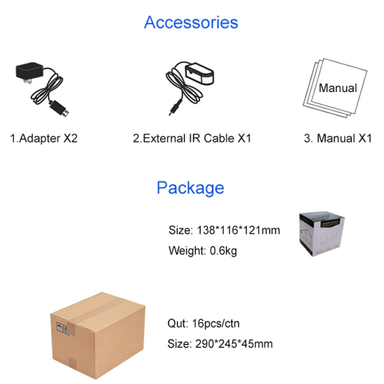 Measy FHD686-2 Full HD 1080P 3D 2.4GHz / 5.8GHz Wireless HD Multimedia Interface Extender 1 Transmitter + 2 Receiver, Transmission Distance: 200m(US Plug) by Measy
