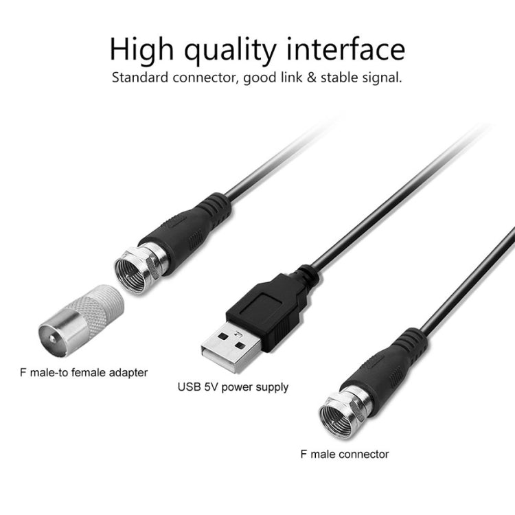 USB Connector Signal Booster Amplifier + IEC Converter Head - DVB-T & Simulation Antenna by buy2fix | Online Shopping UK | buy2fix