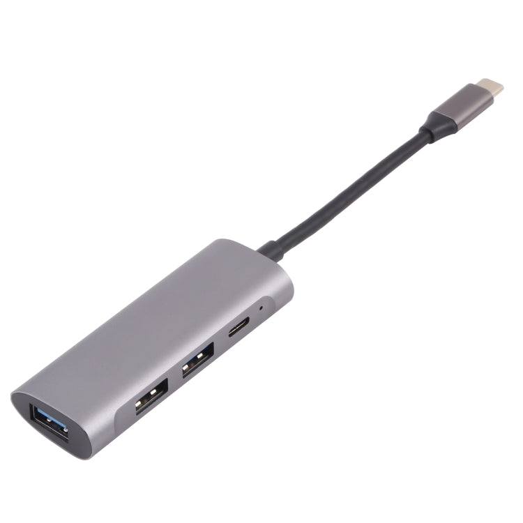 T-811 4 in 1 USB-C / Type-C to 3 USB 3.0 + USB-C / Type-C Ports HUB Docking Station - USB HUB by buy2fix | Online Shopping UK | buy2fix