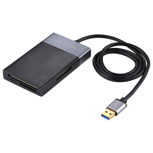 6 In 1 Multi-function Dual USB 3.0 + XQD + CF + TF + SD Card Reader - by buy2fix | Online Shopping UK | buy2fix