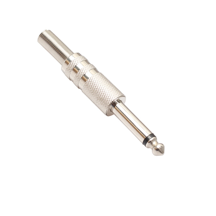 10 PCS 2 Pin 6.5mm Plug Zinc Alloy Welded Type Audio Connector 6.35 Audio Plug - Microphone Audio Cable & Connector by buy2fix | Online Shopping UK | buy2fix