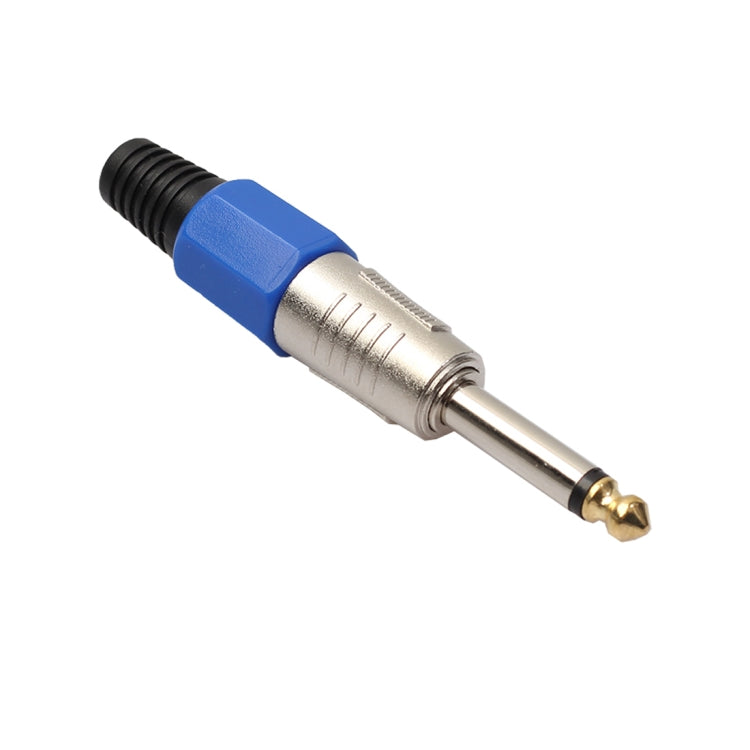 10 PCS 6.35 Gold-plating Mono Microphone Audio Plug - Microphone Audio Cable & Connector by buy2fix | Online Shopping UK | buy2fix