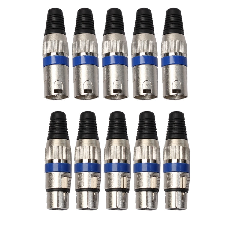 5 Pairs XLR Plug Male + Female Jack Mic Jack Plug Socket Connector - Microphone Audio Cable & Connector by buy2fix | Online Shopping UK | buy2fix