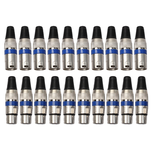 10 Pairs XLR Plug Male + Female Jack Mic Jack Plug Socket Connector - Microphone Audio Cable & Connector by buy2fix | Online Shopping UK | buy2fix