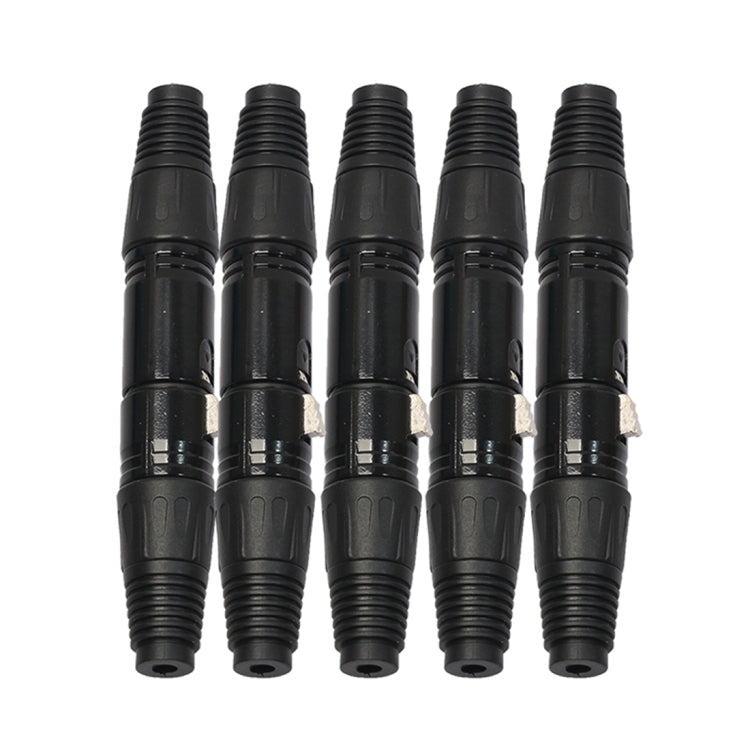 5 Pairs Black 3 Pin XLR Audio Cable Connector Male and Female - Microphone Audio Cable & Connector by buy2fix | Online Shopping UK | buy2fix