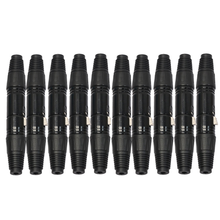 10 Pairs 3 Pin XLR Plug Male + Female Jack Mic Jack Plug Socket Connector - Microphone Audio Cable & Connector by buy2fix | Online Shopping UK | buy2fix