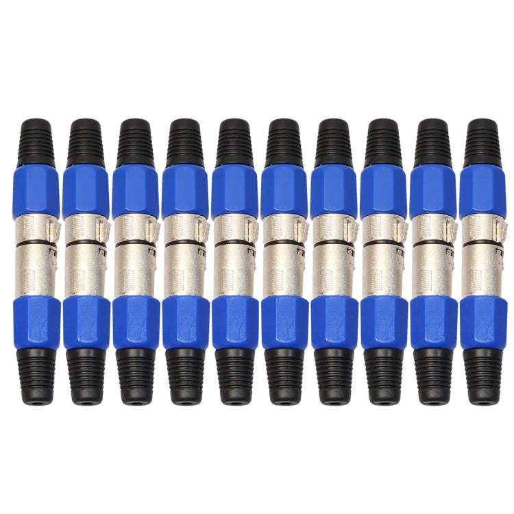 10 Pairs Metal Female Male XLR 3 Pin Jack Socket Plug Audio Connector - Microphone Audio Cable & Connector by buy2fix | Online Shopping UK | buy2fix