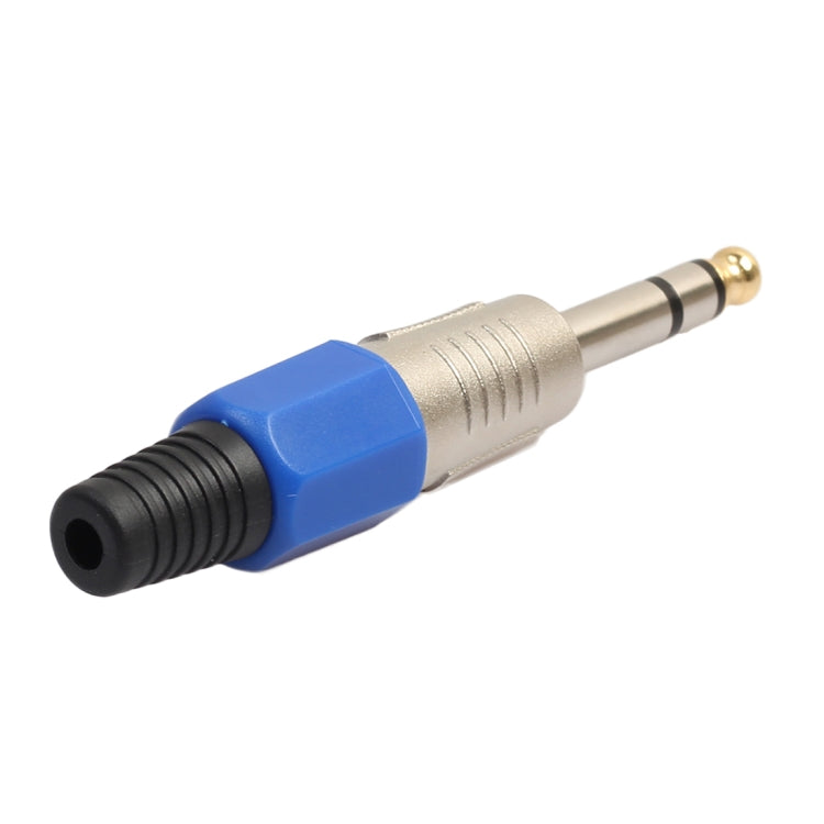 2 PCS 6.35mm Gold-plating Audio Plug Stereo Microphone Cord Plug - Microphone Audio Cable & Connector by buy2fix | Online Shopping UK | buy2fix