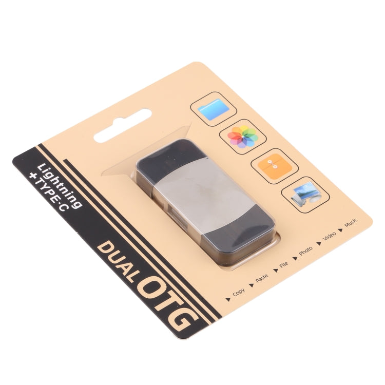 4 In 1 Type-C / USB-C + 8 Pin + Dual USB Multi-function Adapter with Dual OTG Function - Cable & Adapters by buy2fix | Online Shopping UK | buy2fix