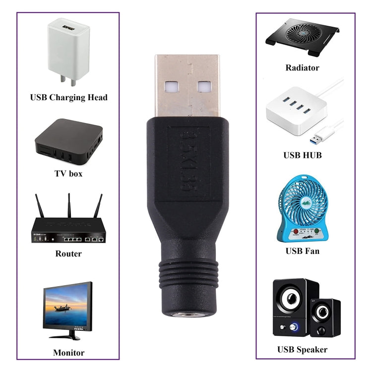 10 PCS 3.5 x 1.35mm to USB 2.0 DC Power Plug Connector - Universal Power Adapter by buy2fix | Online Shopping UK | buy2fix