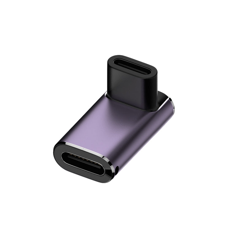 240W USB-C/Type-C Female to USB-C/Type-C Female 40Gbps Stereo Bend Adapter with Light - Cable & Adapters by buy2fix | Online Shopping UK | buy2fix