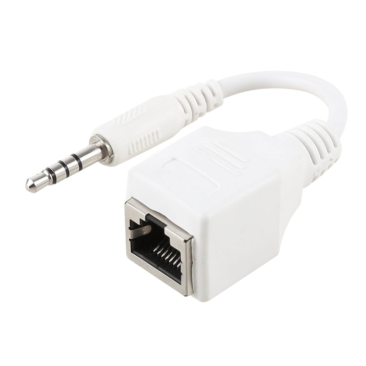 CAT5 RJ45 Socket to 3.5mm 4 Pole Male Plug Audio Ethernet LAN Network Adapter, Total Length: about 13cm by buy2fix