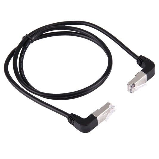 1m RJ45 Male Bent Upward to RJ45 Male Bent Upward Network LAN Cable by buy2fix