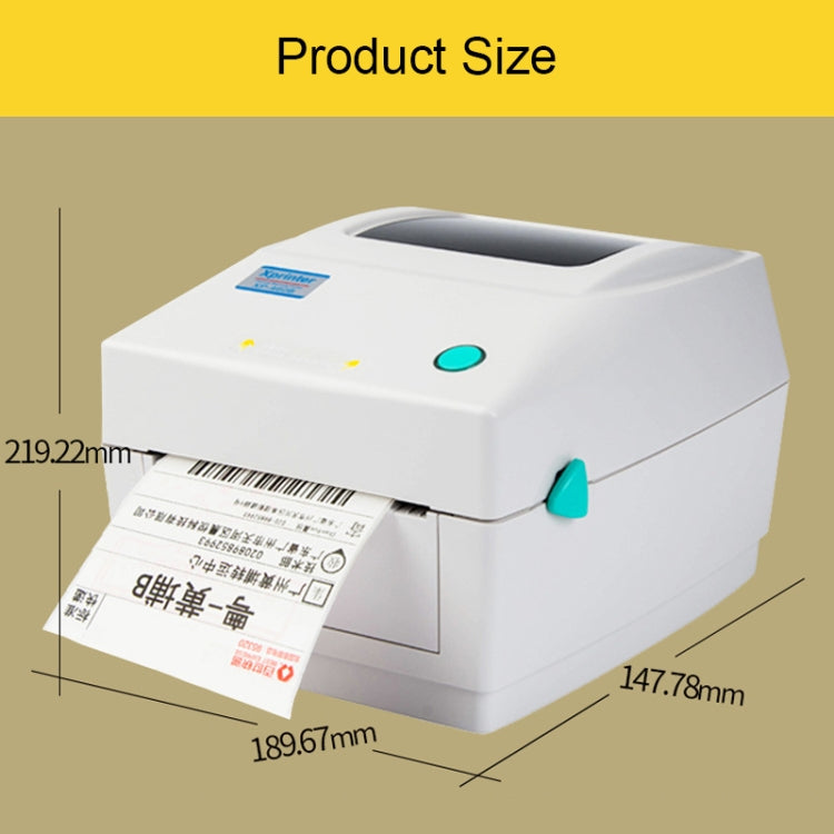 Xprinter XP-460B USB Port Thermal Automatic Calibration Barcode Printer - Receipt Printers by Xprinter | Online Shopping UK | buy2fix