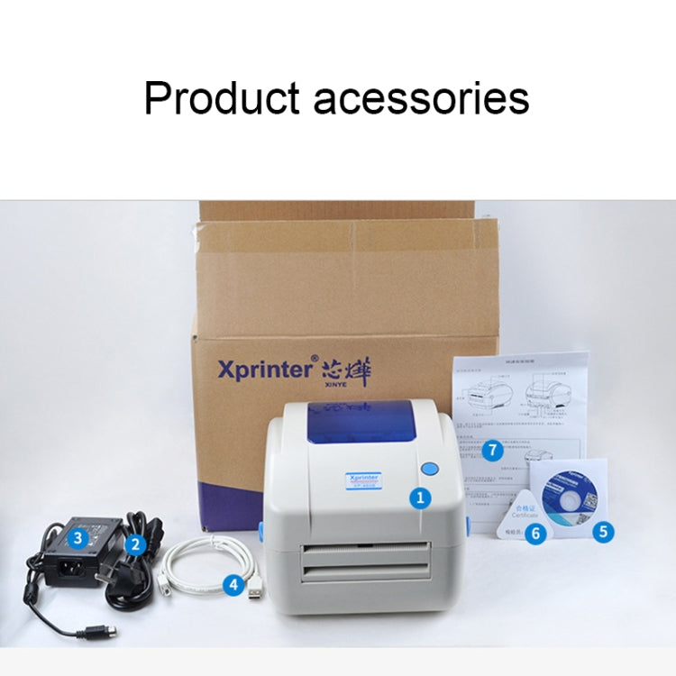 Xprinter XP-460B USB Port Thermal Automatic Calibration Barcode Printer - Receipt Printers by Xprinter | Online Shopping UK | buy2fix