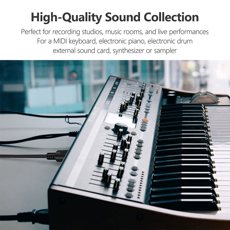 3.5mm Stereo Jack to Din 5 Pin MIDI Plug Audio Adapter Cable, Cable Length: 1.5m by buy2fix