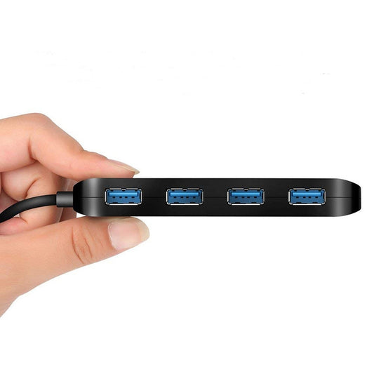 High Speed 4 x USB 3.0 to USB-C / Type-C HUB with Switch (Black) by buy2fix