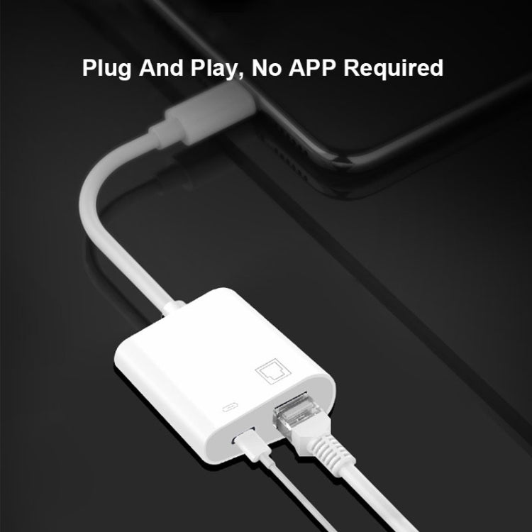 NK-1035 TC 2 in 1 USB-C / Type-C Male to Ethernet + Type-C Power Female Adapter by buy2fix