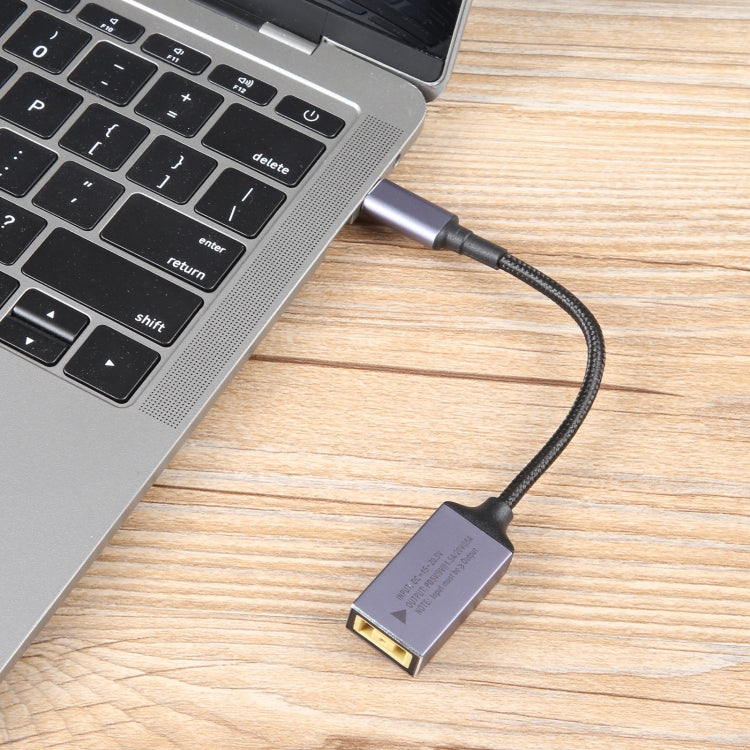 USB-C / Type-C Male to Big Square USB Plug Female Nylon Braided Adapter Cable for Lenovo Thinkpad/ThinkBook/Xiaoxin by buy2fix