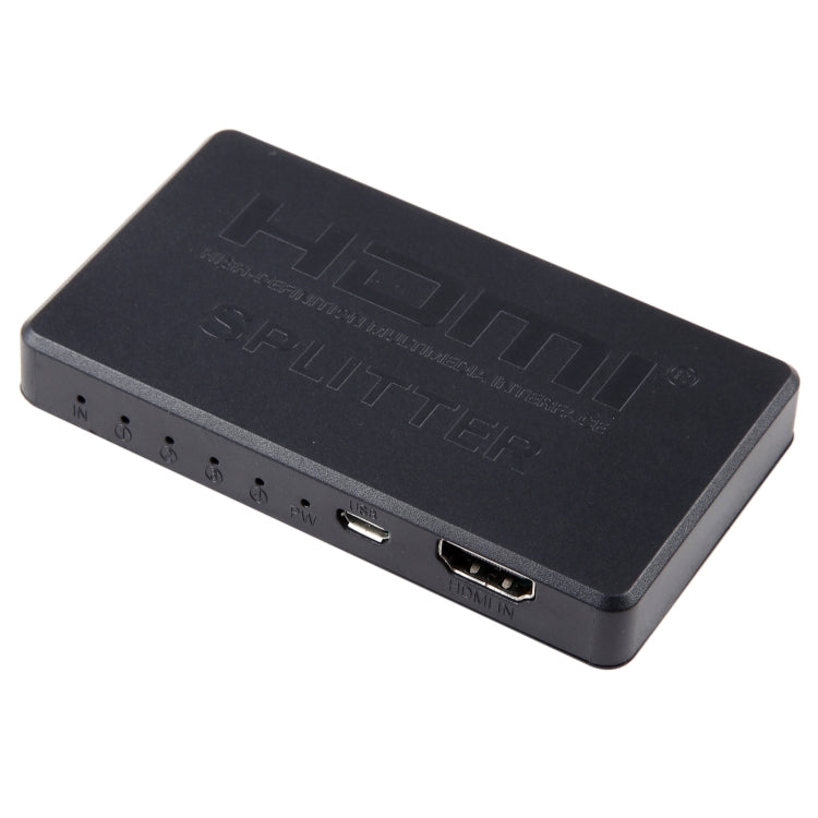 3D 4K HDMI Splitter Box, 1 Input x 4 Output, USB Power Supply(Black) - Splitter by buy2fix | Online Shopping UK | buy2fix