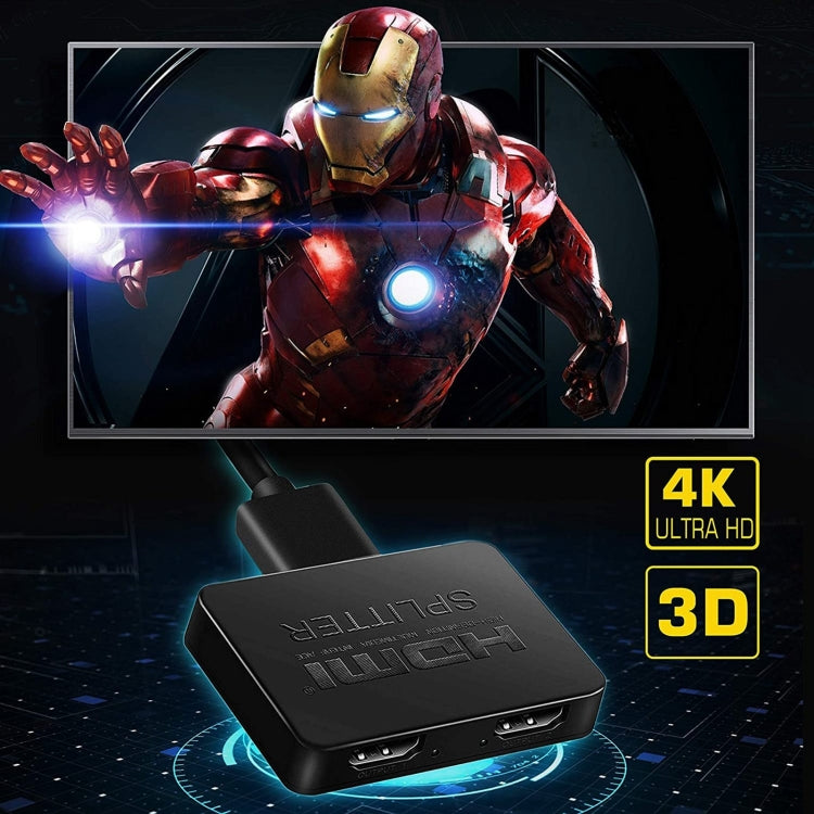 3D 4K HDMI Splitter Box, 1 Input x 4 Output, USB Power Supply(Black) - Splitter by buy2fix | Online Shopping UK | buy2fix