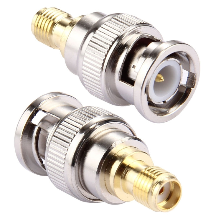 2 PCS BNC Male to SMA Female Connector - Connector by buy2fix | Online Shopping UK | buy2fix