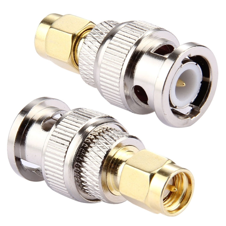 2 PCS BNC Male to SMA Male Connector - Connector by buy2fix | Online Shopping UK | buy2fix