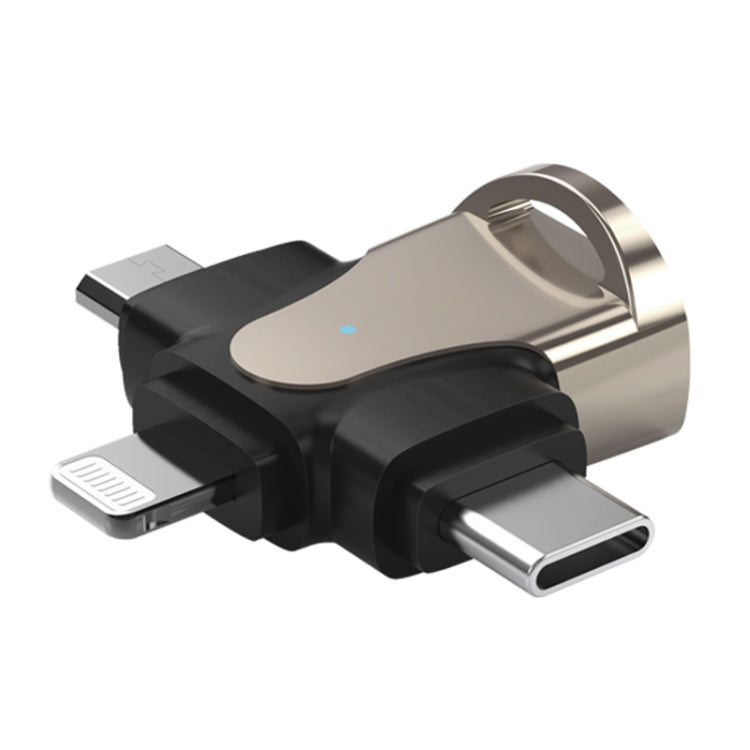 3 In 1 OTG Adapter (Gold) - OTG Adapter by buy2fix | Online Shopping UK | buy2fix