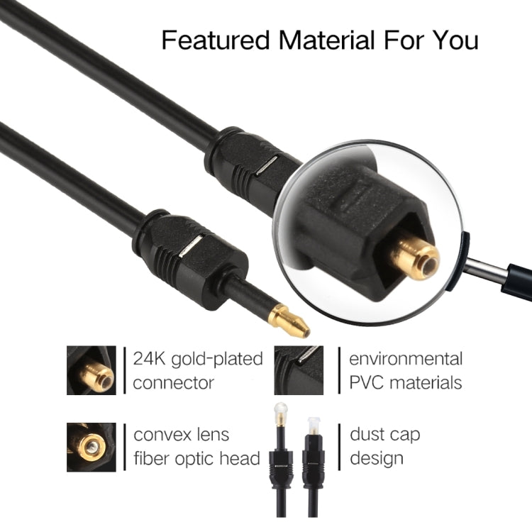 1.5m OD4.0mm Toslink Male to 3.5mm Mini Toslink Male Digital Optical Audio Cable - Audio Optical Cables by buy2fix | Online Shopping UK | buy2fix