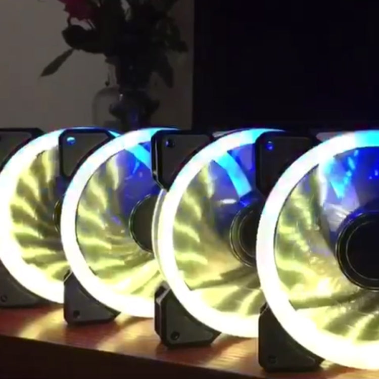 3 PCS CoolerAge DC 12V - 0.25A 2500PRM Remote Cotrol Computer Cooler Cooling Case Fan with Adjust LED - Fan Cooling by buy2fix | Online Shopping UK | buy2fix