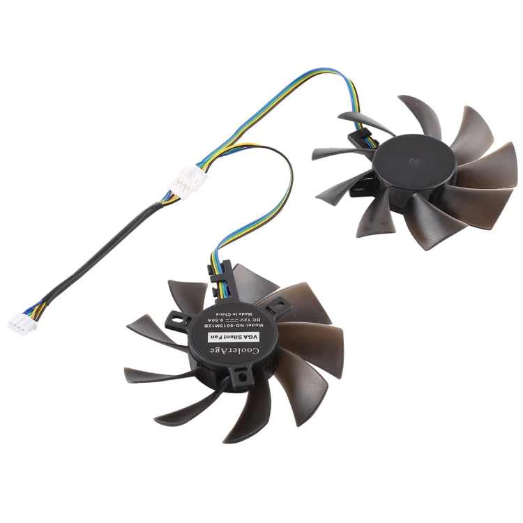 GFY09010E12SPA 4 Pin Graphics Card Cooling Fan for Zotac GTX 1070 Mini GTX 1060 6GB GTX1060, Diameter: 85mm, Pairs - Fan Cooling by buy2fix | Online Shopping UK | buy2fix