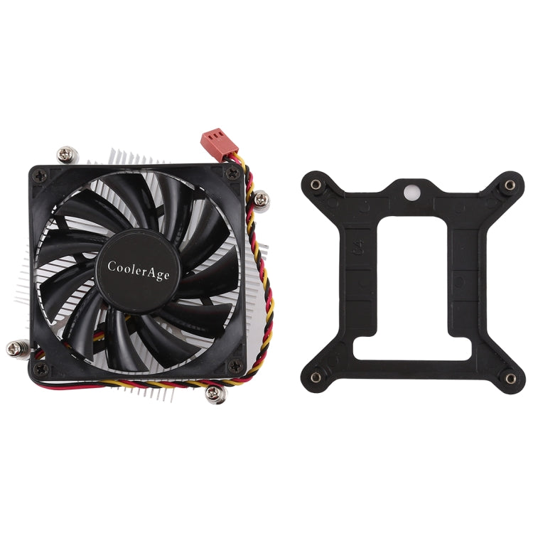 CoolAge 1155-1U DC 12V 2000PRM 30.5cfm Aluminum Heatsink Hydraulic Bearing Cooling Fan CPU Cooling Fan for Intel 1150 1156 1151 by buy2fix