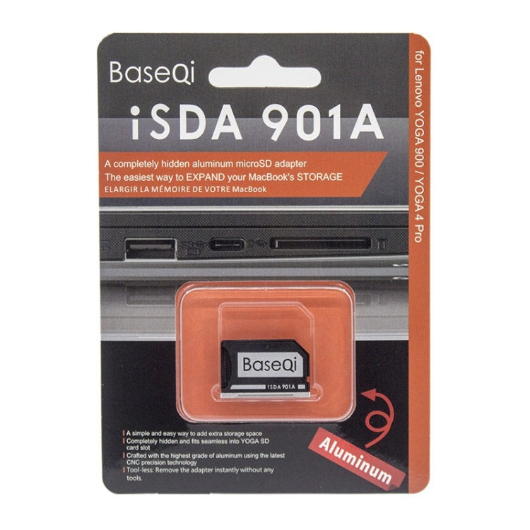 BASEQI Hidden Aluminum Alloy SD Card Case for Lenovo Ideapad 320S Laptop - Card Case by buy2fix | Online Shopping UK | buy2fix