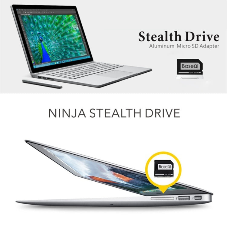 BASEQI Hidden Aluminum Alloy SD Card Case for Lenovo Ideapad 320S Laptop - Card Case by buy2fix | Online Shopping UK | buy2fix