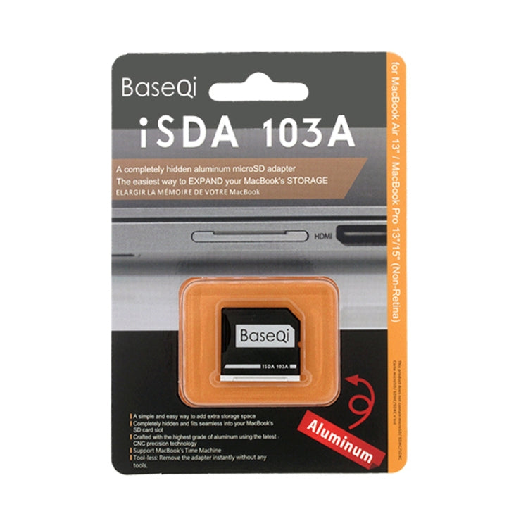 BASEQI Hidden Aluminum Alloy SD Card Case for Macbook Pro (Mid-2012) (not Retina) Laptops - Card Case by buy2fix | Online Shopping UK | buy2fix