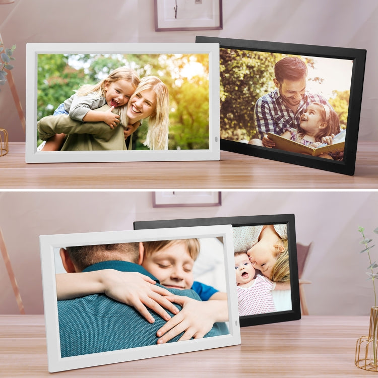 21.5 inch LED Display Digital Photo Frame with Holder & Remote Control, US Plug(White) - 15 inch Above by buy2fix | Online Shopping UK | buy2fix