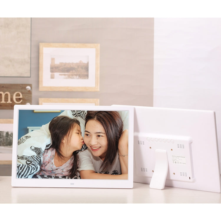 14-inch Digital Photo Frame Electronic Photo Frame Ultra-narrow Side Support 1080P Wall-mounted Advertising Machine(White) - 11-15 inch by buy2fix | Online Shopping UK | buy2fix