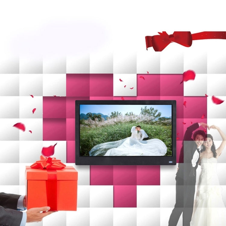 15.6 inch FHD LED Display Digital Photo Frame with Holder & Remote Control, MSTAR V53 Program, Support USB / SD Card Input(White) by buy2fix