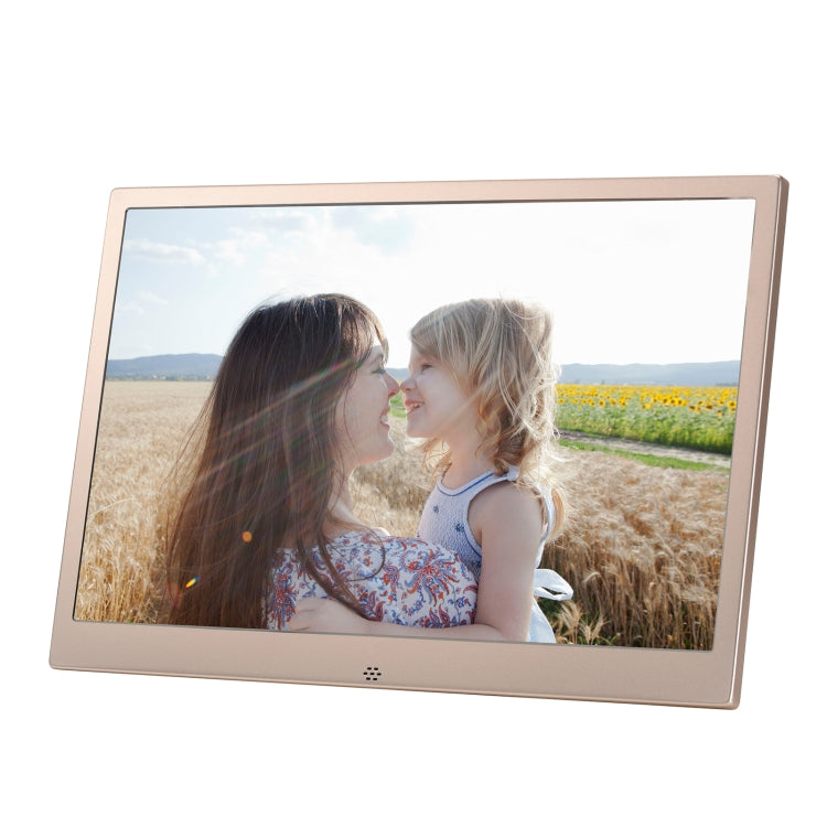 HSD1202 12.1 inch 1280x800 High Resolution Display Digital Photo Frame with Holder and Remote Control, Support SD / MMC / MS Card / USB Port, UK Plug(Gold) - 11-15 inch by buy2fix | Online Shopping UK | buy2fix