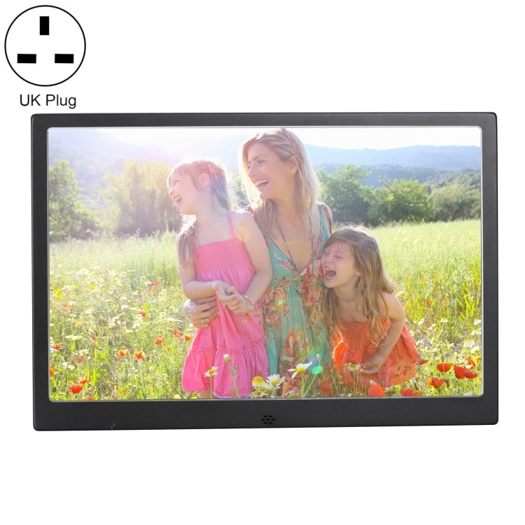 HSD1303 13.3 inch LED 1280x800 High Resolution Display Digital Photo Frame with Holder and Remote Control, Support SD / MMC / MS Card / USB Port, UK Plug(Black) - 11-15 inch by buy2fix | Online Shopping UK | buy2fix