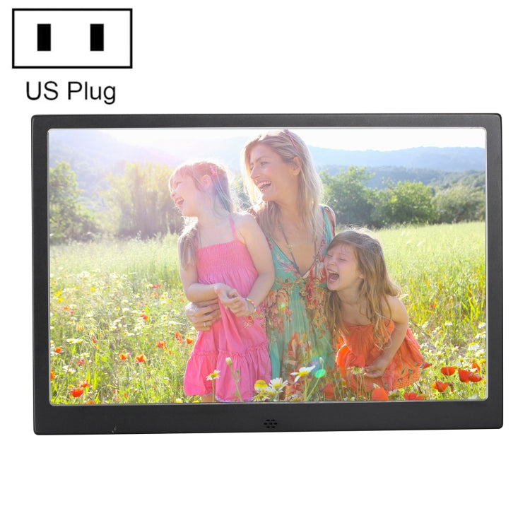 HSD1303 13.3 inch LED 1280x800 High Resolution Display Digital Photo Frame with Holder and Remote Control, Support SD / MMC / MS Card / USB Port, US Plug(Black) - 11-15 inch by buy2fix | Online Shopping UK | buy2fix
