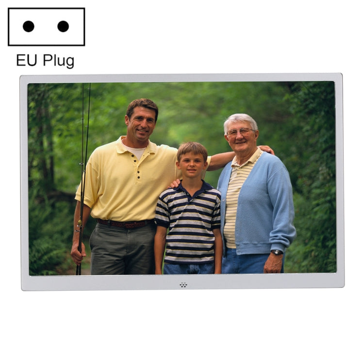 HSD1303 13.3 inch LED 1280x800 High Resolution Display Digital Photo Frame with Holder and Remote Control, Support SD / MMC / MS Card / USB Port, EU Plug(Silver) - 11-15 inch by buy2fix | Online Shopping UK | buy2fix