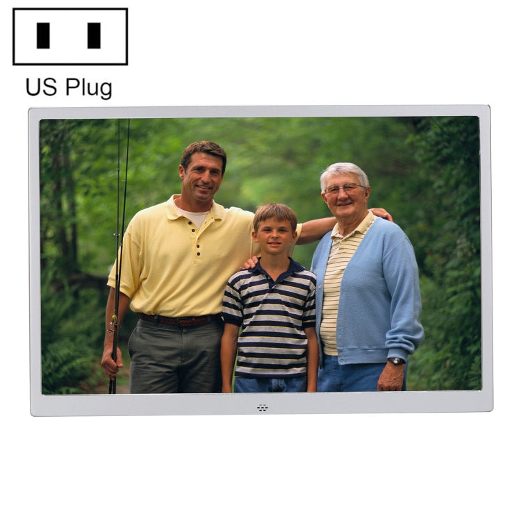HSD1303 13.3 inch LED 1280x800 High Resolution Display Digital Photo Frame with Holder and Remote Control, Support SD / MMC / MS Card / USB Port, US Plug(Silver) - 11-15 inch by buy2fix | Online Shopping UK | buy2fix